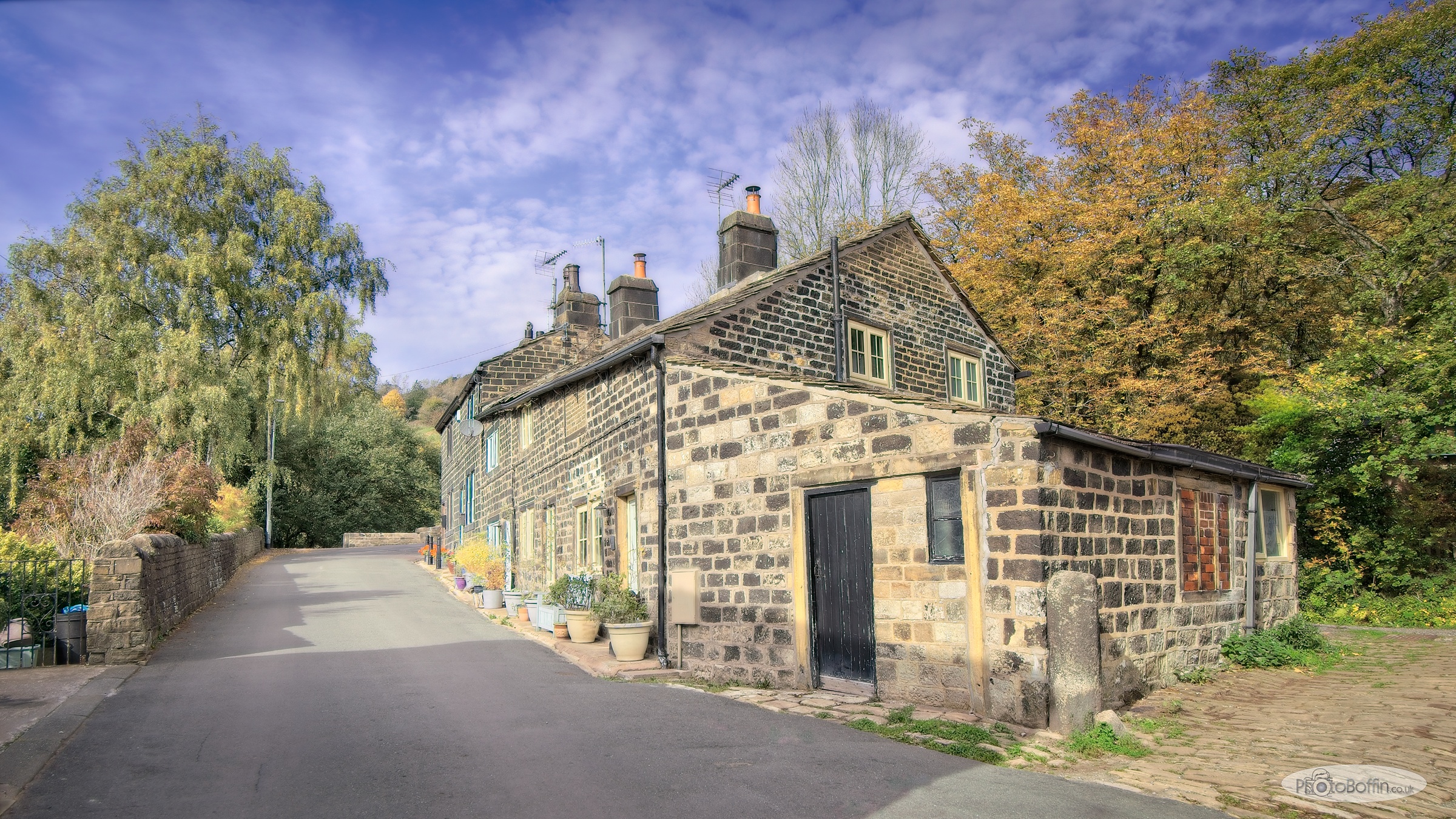 Houses on Brearley Lane, Near Hebden Bridge, Calderdale
